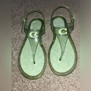 Coach Natalee Pale Pistachio Jelly Sandals, Size 9B, NWB